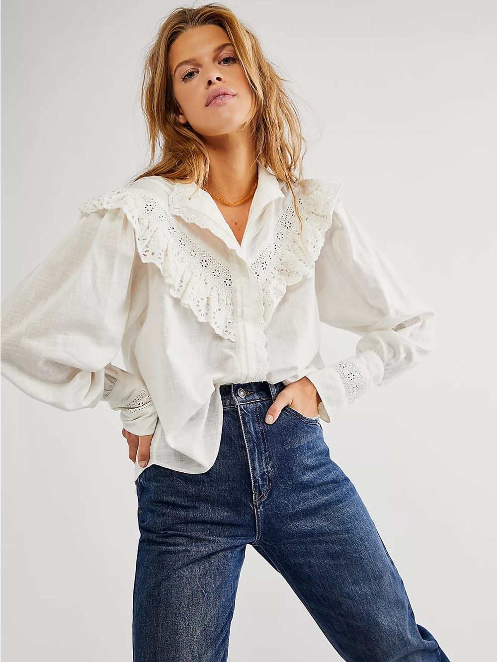 Free People Women's Hit The Road Buttondown